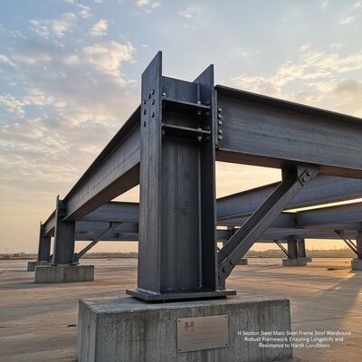 H Section Steel Main Steel Frame Steel Warehouse Robust Framework Ensuring Longevity and Resistance to Harsh Conditions